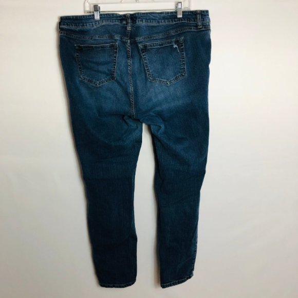 Torrid Skinny Jean - Med Wash w Destruction SZ 18 - Picture 6 of 8